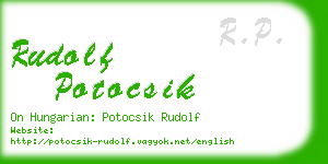 rudolf potocsik business card